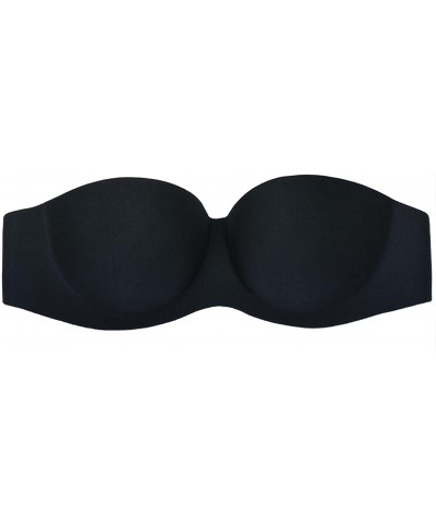 Women's Seamless Push Up Bralette Concealing Strapless Backless Bras - Black - CV18EDL7R3K $28.76 Bras