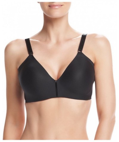 Women's No Side Effects Wire Free Contour Bra - Rich Black - C1111EMBSLF $69.65 Bras