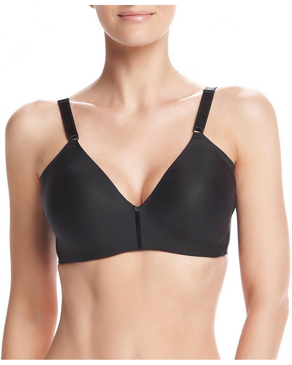 Women's No Side Effects Wire Free Contour Bra - Rich Black - C1111EMBSLF $69.65 Bras