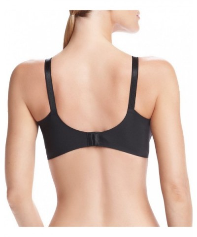 Women's No Side Effects Wire Free Contour Bra - Rich Black - C1111EMBSLF $69.65 Bras