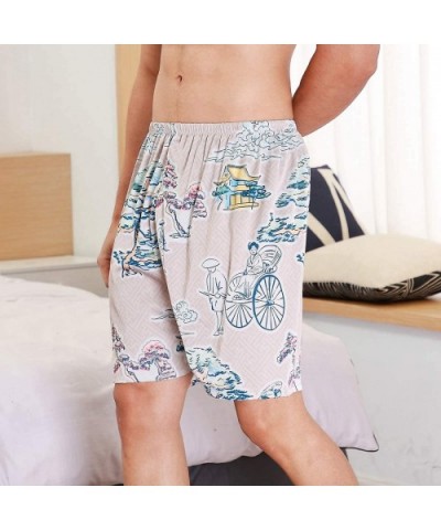 Mens Satin Sleep Bottoms Pants Loose Lounge Soft Silk Pajamas Lightweight Sleepwear - 10 - CV18S94DWYH $37.52 Sleep Sets