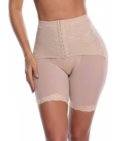 Women's Shapewear Thigh Slimmers Comfortable Tummy Control Shaper Shorts Seamless Butt Lifter - Beige ( Belly Hook Eye Streng...