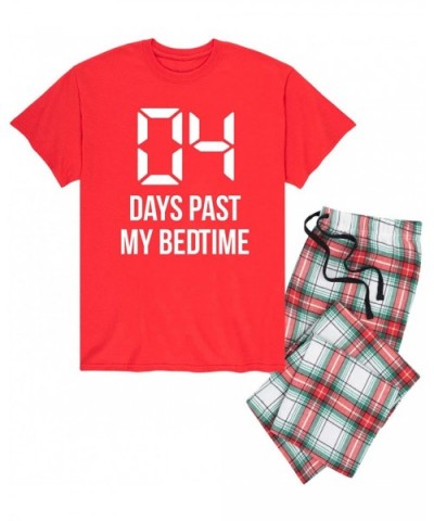 Four Days Past Bedtime - Men's Pajama Set - Red|red and Green Plaid - CD194M06ZLA $48.84 Sleep Sets