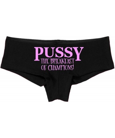 Pussy The Breakfast of Champions Oral Sex Flirty Sexy Panties - Bubblegum - C418LRO5DI0 $22.78 Panties