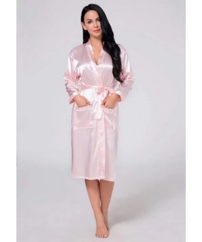 Women's Dressing Gown- Satin Bride Bridesmaid Wedding Robe Women Bathrobe Sexy Home Clothes Casual Sleepwear Intimate Lingeri...