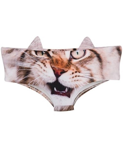 Women's 3D Funny Animal Look Underwears Sexy Naughty Briefs with Cute Ears - P-owl+wildcat+chihuahua - CN18QR7WMAR $18.56 Pan...