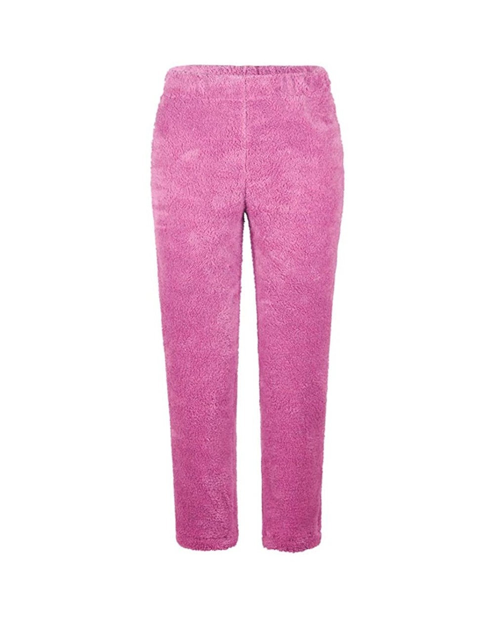 Women Fleece Pants Loose Fit Fuzzy Pajama Pants Winter Warm Trousers - Rose Red2 - CN18L3ZKZTE $27.67 Sets