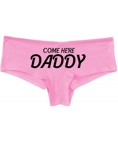 Come Here Daddy DDGL BDSM Obedient Pink Boyshort Panties - Black - CG1958DML83 $23.21 Panties