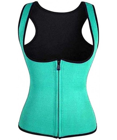 Women's Waist Trainer Corset Fitness Corset Sport Body Shaper Vest Shapeware with Zipper - Green - CC196RIR8NL $16.24 Shapewear