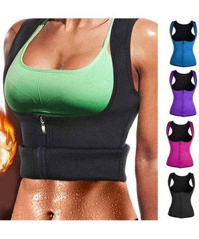 Women's Waist Trainer Corset Fitness Corset Sport Body Shaper Vest Shapeware with Zipper - Green - CC196RIR8NL $16.24 Shapewear