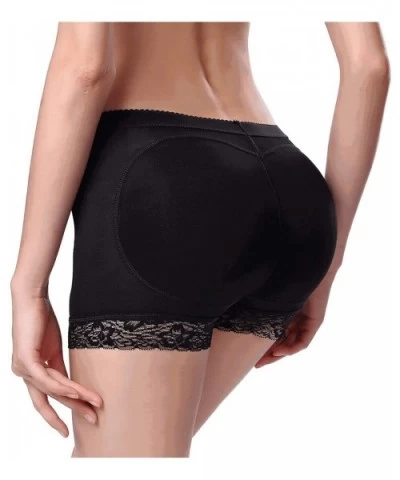 Seamless Butt Lifter Padded Panties Lace Underwear - Enhancing Body Shaper for Women - Black - CP18ZOHC00X $24.33 Shapewear