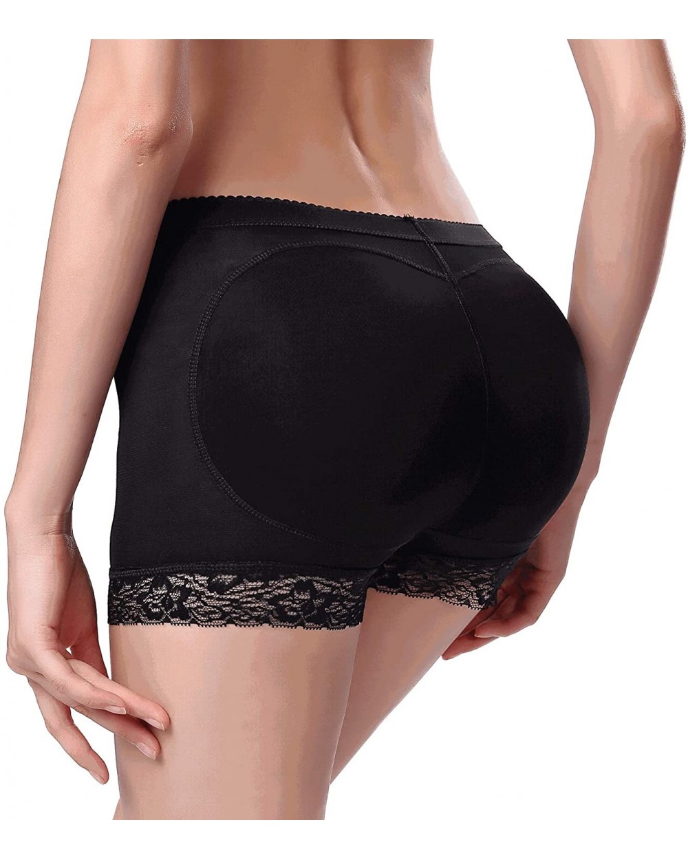 Seamless Butt Lifter Padded Panties Lace Underwear - Enhancing Body Shaper for Women - Black - CP18ZOHC00X $24.33 Shapewear