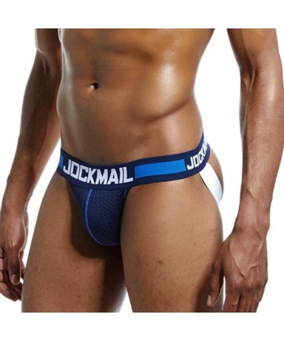 Men's Triangle Underwear Soft Breathable Strap Thong Bulge Pouch Boxer After Empty Briefs Zulmaliu - Navy - CV18I5MCZC7 $15.3...