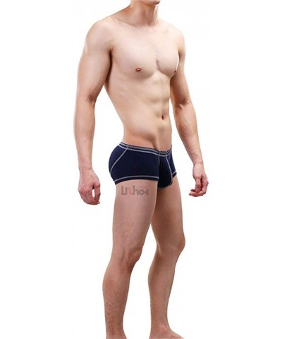 Men Boxer Briefs Underwear Modal Breathable U Convex Pouch Underpants Male Panties - Navyblue - CQ18KEAYG07 $16.23 Boxers