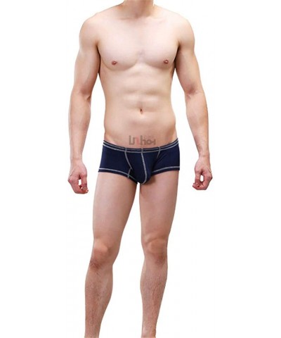 Men Boxer Briefs Underwear Modal Breathable U Convex Pouch Underpants Male Panties - Navyblue - CQ18KEAYG07 $16.23 Boxers