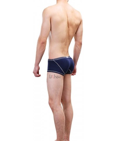 Men Boxer Briefs Underwear Modal Breathable U Convex Pouch Underpants Male Panties - Navyblue - CQ18KEAYG07 $16.23 Boxers