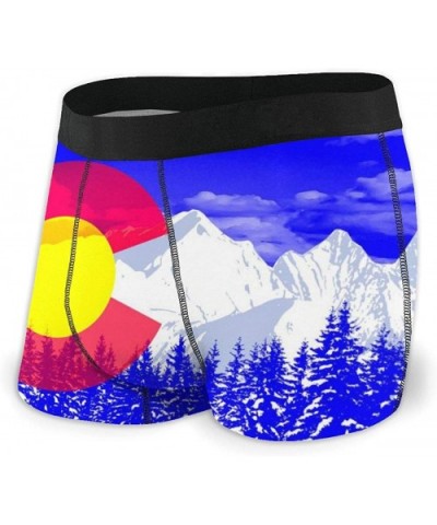 Amazing Baseball Men's Underwear Novelty Breathable Stretch Boxer Brief - Colorado Flag Pop Art - CF190MNAYC0 $29.40 Boxer Br...