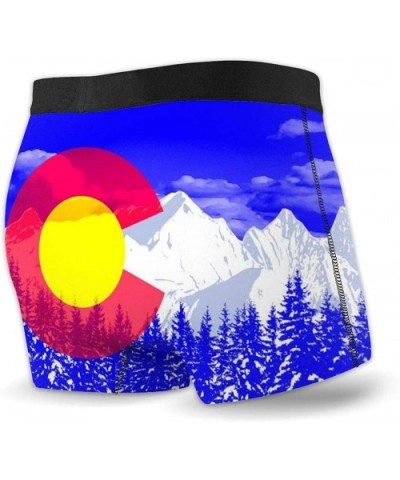 Amazing Baseball Men's Underwear Novelty Breathable Stretch Boxer Brief - Colorado Flag Pop Art - CF190MNAYC0 $29.40 Boxer Br...