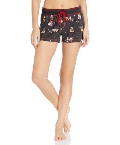 Women's Pajama Shorts - Charcoal - C918SZUACM6 $50.67 Bottoms