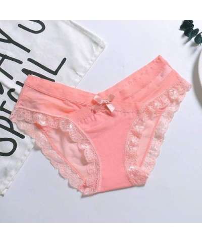 Sleepwear For Women-Cute Classic Young Bow Panties Perfect Experience - Pink - CY18K6HLUMN $12.03 Shapewear