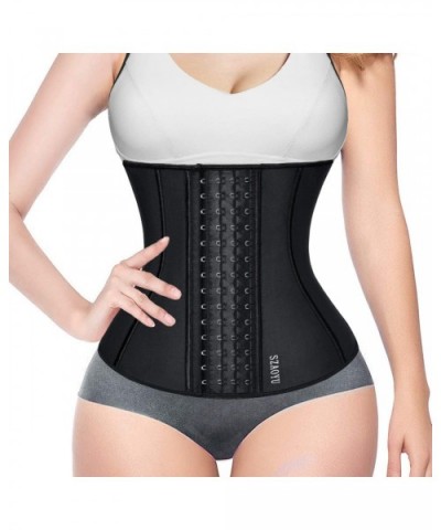 Women's Waist Trainer for Weight Loss-Trimmer Slimmer Belt Latex Underbust Corset Cincher Body Shaper Sports Girdle - Black -...