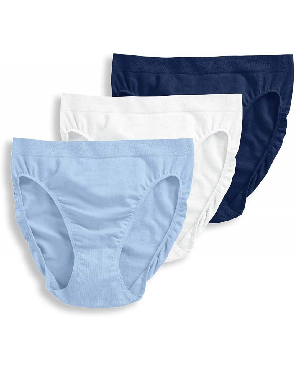 Women's Underwear Seamfree Breathe French Cut - 3 Pack - Windswept Blue/White/Just Past Midnight - C4192T7EK57 $44.00 Panties