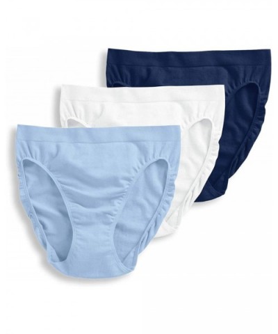 Women's Underwear Seamfree Breathe French Cut - 3 Pack - Windswept Blue/White/Just Past Midnight - C4192T7EK57 $44.00 Panties