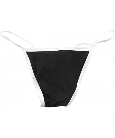 Men's Low Rise Bulge Pouch Mini G-String Thongs Bikini Briefs Underwear - Black - C81982WY7NH $21.62 G-Strings & Thongs