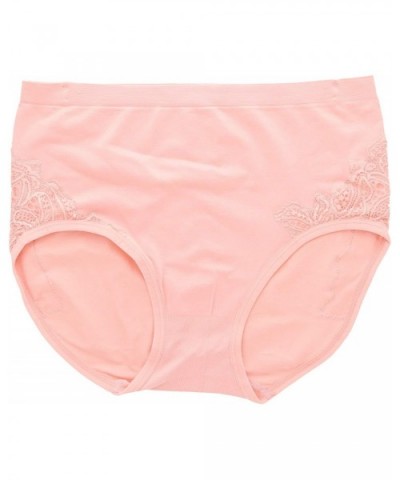 Women's Plus Size Lacey Trim Hi-Rise Brief Panties (3Pr) - Pink- Mauve- Black - CJ18QNMG9Z8 $36.42 Panties