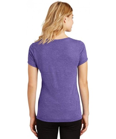 Ladies Plowed by A Pro Sleep with A Farmer Triblend V-Neck - Purple Frost - CJ18YGWS93E $23.64 Tops