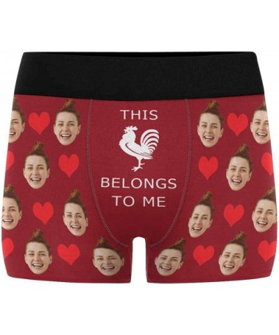 Custom Face Boxers This Belongs to Me Red Hearts Watermelon Red Personalized Face Briefs Underwear for Men - Multi 11 - C818A...