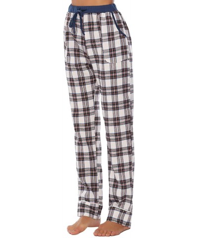 Women's Pajama Pants 100% Cotton Flannel Plaid Lounge Pants Bottoms - Green - CD18QELN4WL $26.08 Bottoms