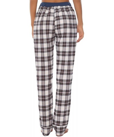 Women's Pajama Pants 100% Cotton Flannel Plaid Lounge Pants Bottoms - Green - CD18QELN4WL $26.08 Bottoms