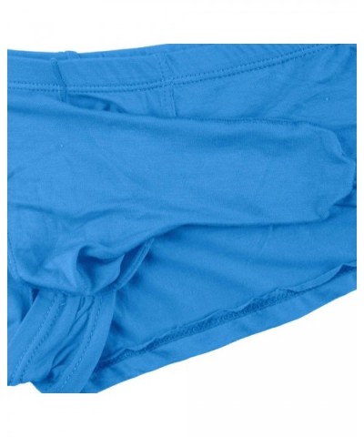 Men's Sexy Underwear Boxer Briefs with Sheath - Light Blue - CJ18422EWWC $11.61 Boxer Briefs