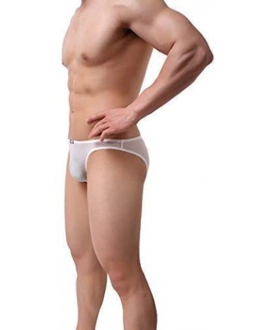 Men's Transparent Underwear Briefs 83 - White - CK18KIEUM3Z $13.53 Briefs