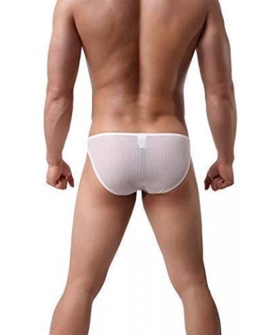 Men's Transparent Underwear Briefs 83 - White - CK18KIEUM3Z $13.53 Briefs