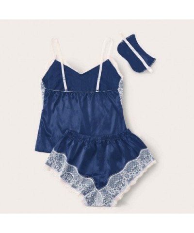 Women Lingerie Women Sexy Nightdress Nightgown Sleepwear Underwear Set - Navy - C2194DNA9EY $15.70 Bras