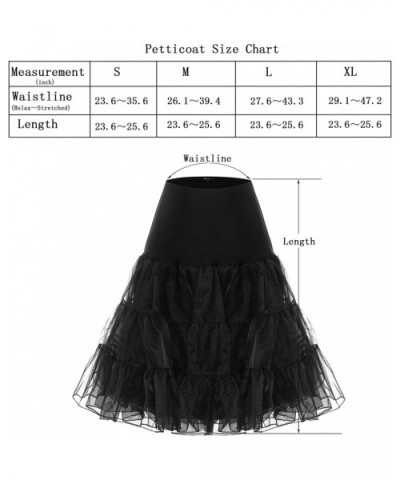 Vintage Women's 50s Petticoat Skirts Crinoline Tutu Crinoline Underskirts - Red - CH12N9MURKA $22.69 Slips