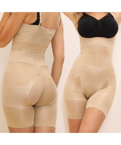 Seamless Shapewear Bodysuit Thigh Firm Control Elastic Abdominal Butt Lift Girdles Tummy Body Shaper - Beige - CE196GZNLG5 $3...