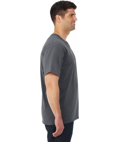 Men's 5 oz. 100% Heavy Cotton HD V-Neck T-Shirt - Black - CL189269K6Q $13.26 Undershirts