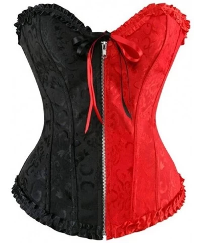 Corset Ladies' Sexy Bodice Lingerie Comfortable and Soft Tight-Fitting Tight-Fitting Belt a (BlackRed Size XXL) - CO1904EMUNY...