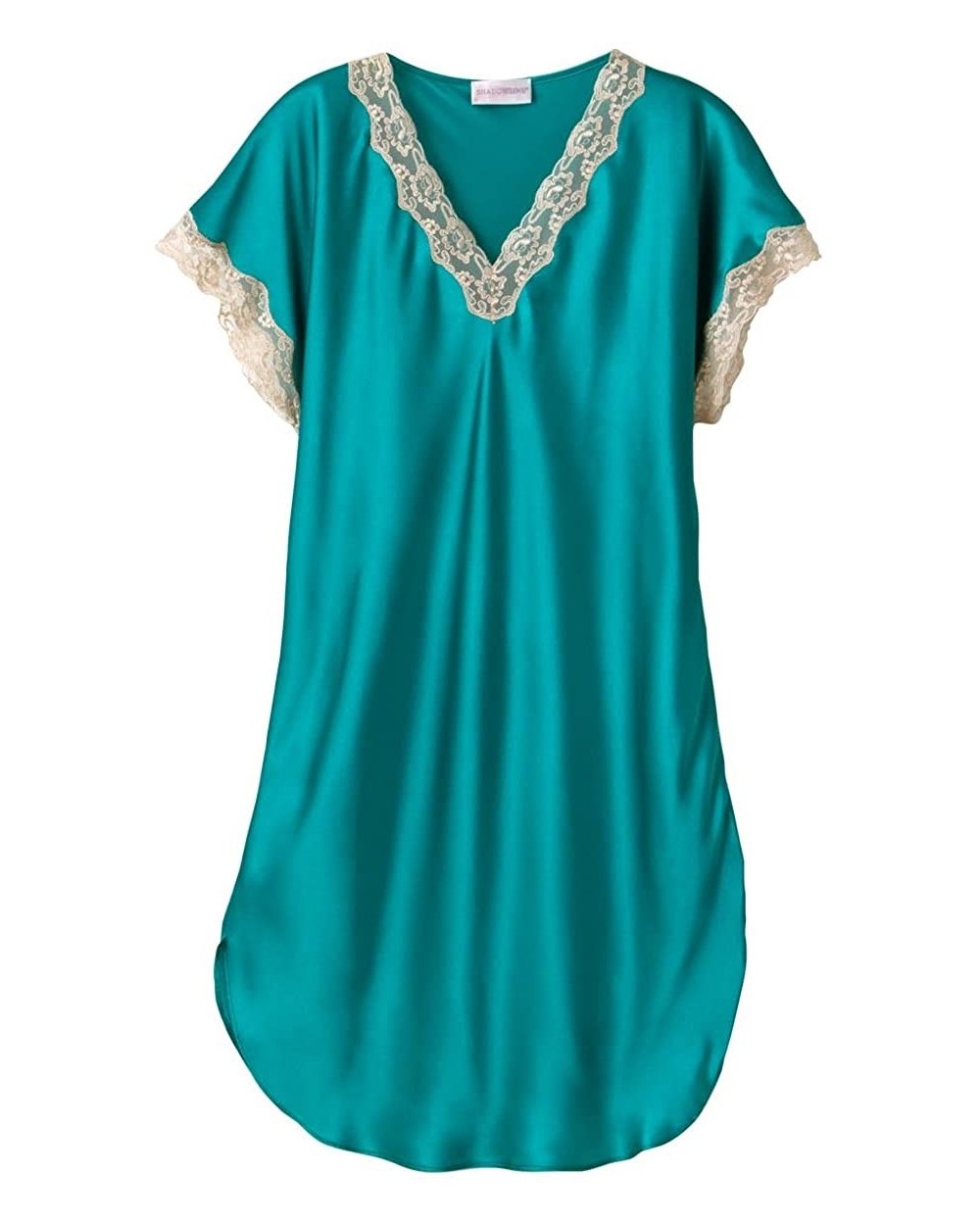 Charmeuse Sleep Gown 4503 (2X- Black) - CS11UIPQPWV $53.59 Tops