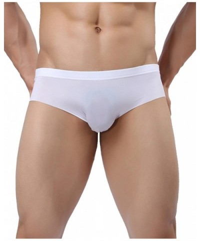 Mens Traceless Underwear Ice Silk Briefs - 4-pack Mixed Color - CX185N68WAC $31.89 Briefs