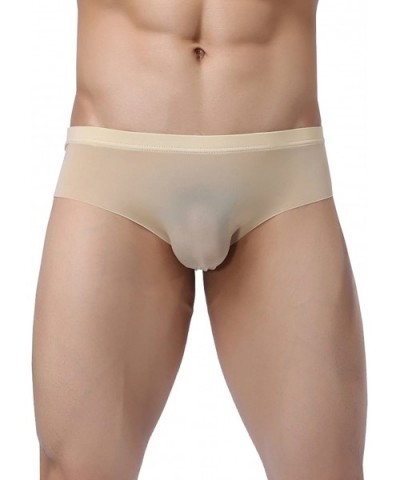 Mens Traceless Underwear Ice Silk Briefs - 4-pack Mixed Color - CX185N68WAC $31.89 Briefs