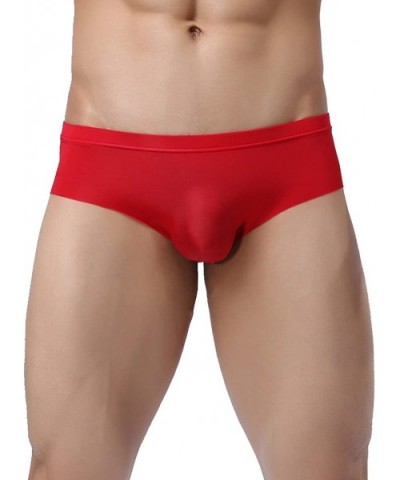 Mens Traceless Underwear Ice Silk Briefs - 4-pack Mixed Color - CX185N68WAC $31.89 Briefs