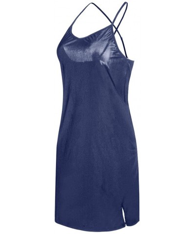 Women Chemises Lingerie Mini Babydoll Sleepwear Nightie Full Slip Dress- Lingerie for Women Sex S-2XL - Blue - CM196IWELUE $1...