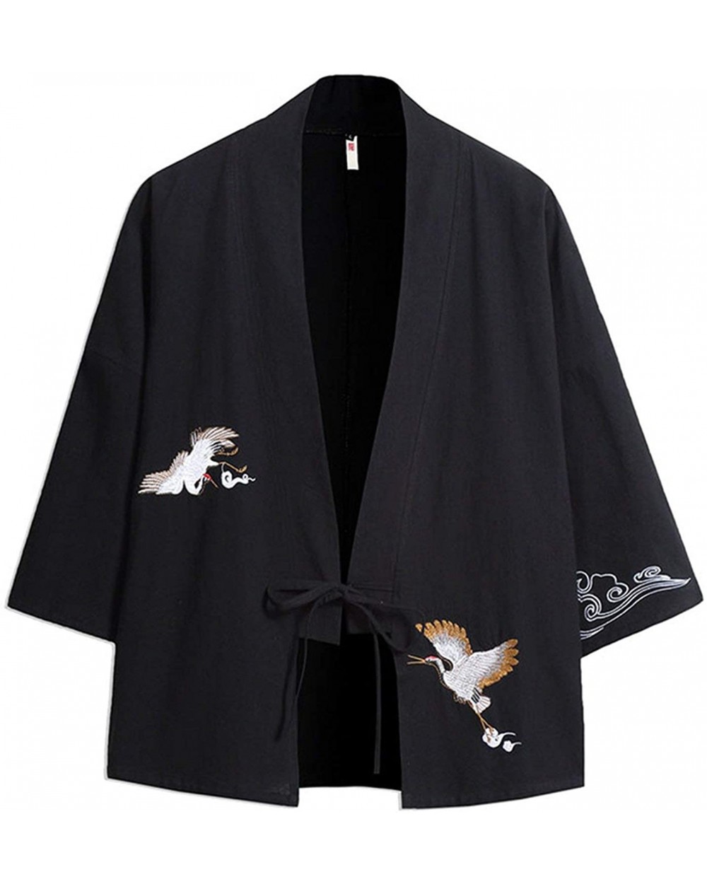 Kimono Cardigan Japanese Clothing Crane Embroidery Traditional Vintage Yukata Asian Clothes Women - Color 1 - CB18X6TY436 $68...