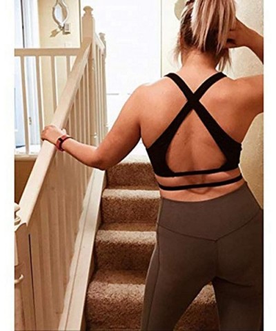 Women's Comfort Workout Sports Bra Low-Impact Activity Sleep Tops - Black - C519654RYIA $18.74 Camisoles & Tanks