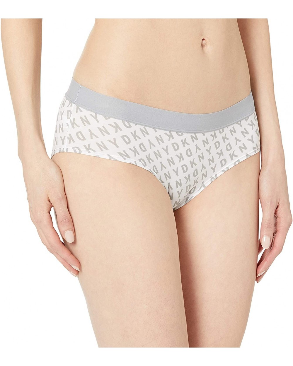 Women's Classic Cotton Boy Brief - Allover Dkny Print/Grey - CT12N1Z248X $18.81 Panties