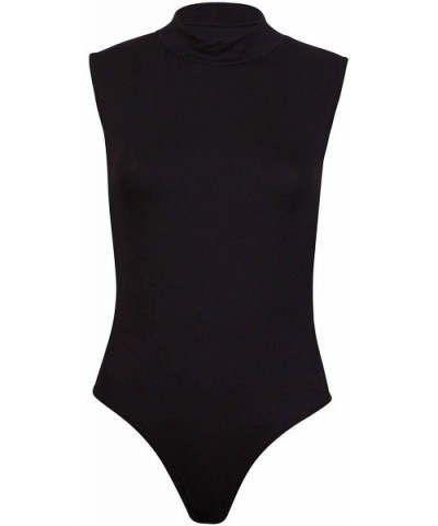 Women's Turtleneck Sleeveless Bodysuit Under Layer - Black - CN11AIWY5C5 $23.83 Shapewear